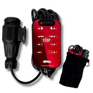 Testeur attelage véhicule avec prise 13B câble 4m + adaptateur simple 13/7B 041177-AD