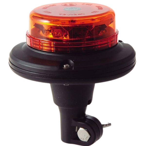 Gyrophare à LED EXTRA-PLAT sur tige flexible 12/24V "Flash & Tournant" 042414