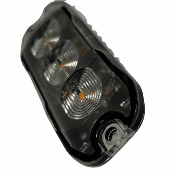 Feu flash pénétrant orange (feu de pénétration) extra plat 3 LEDs haute luminosité 8W 090666-LI03F – Image 3