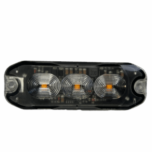 Feu flash pénétrant orange (feu de pénétration) extra plat 3 LEDs haute luminosité 8W 090666-LI03F
