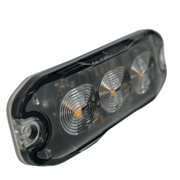 Feu flash pénétrant orange (feu de pénétration) extra plat 3 LEDs haute luminosité 8W 090666-LI03F – Image 2