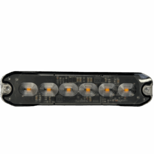 Feu flash pénétrant orange (feu de pénétration) extra plat 6 LEDs haute luminosité 10W 090667-LI03F