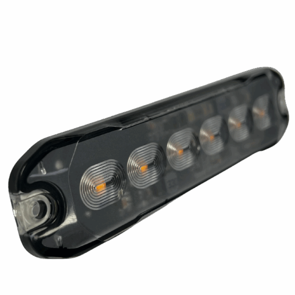 Feu flash pénétrant orange (feu de pénétration) extra plat 6 LEDs haute luminosité 10W 090667-LI03F – Image 2
