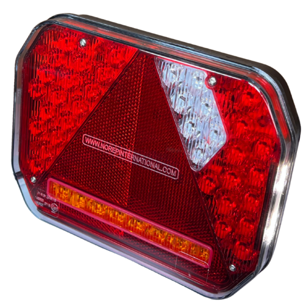 Feu LED arrière gauche 8 fonctions à clignotant défilant éclaireur de plaque latéral avec SM latéral (Triangle) - connecteurs LI® 520280SM – Image 11