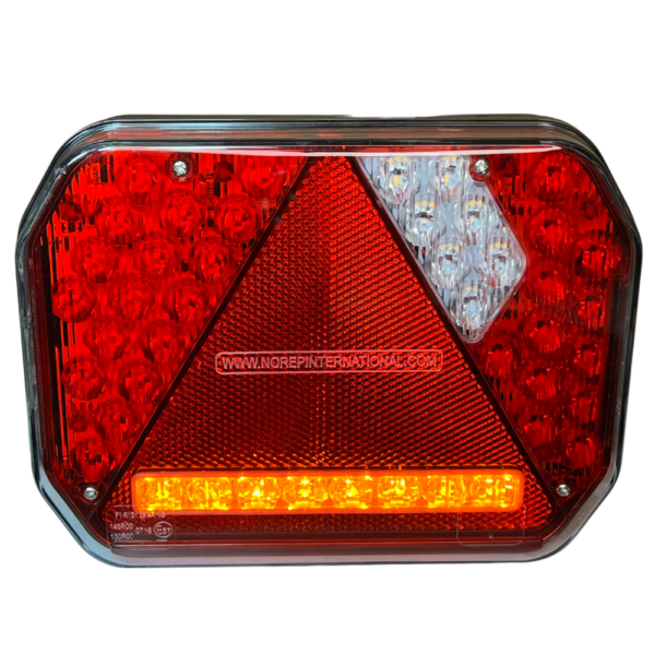 Feu LED arrière gauche 8 fonctions à clignotant défilant éclaireur de plaque longue avec SM latéral (Triangle) - connecteurs LI® 520284SM – Image 5
