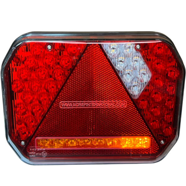Feu LED arrière gauche 8 fonctions à clignotant défilant éclaireur de plaque longue avec SM latéral (Triangle) - connecteurs LI® 520284SM – Image 3