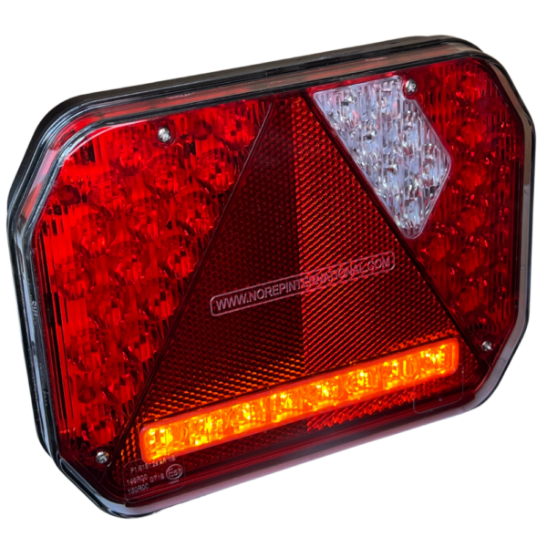 Feu LED arrière gauche 8 fonctions à clignotant défilant éclaireur de plaque longue avec SM latéral (Triangle) - connecteurs LI® 520284SM – Image 6