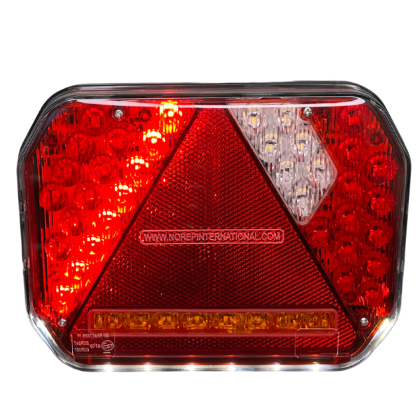 Feu LED arrière gauche 8 fonctions à clignotant défilant éclaireur de plaque longue avec SM latéral (Triangle) - connecteurs LI® 520284SM – Image 11