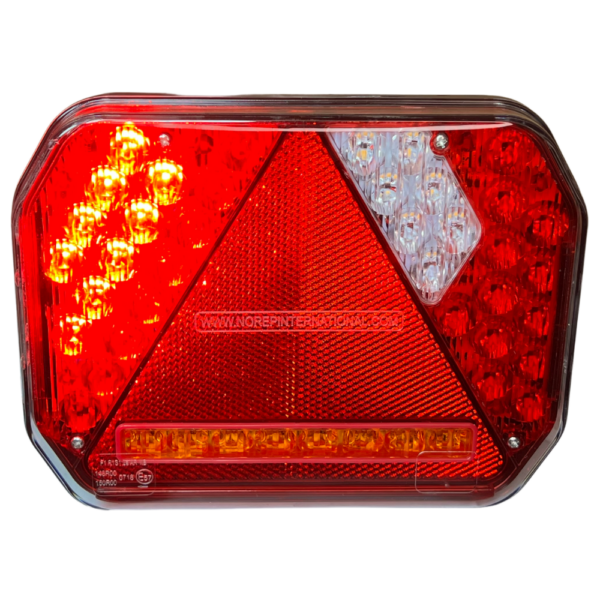 Feu LED arrière gauche 8 fonctions à clignotant défilant éclaireur de plaque longue avec SM latéral (Triangle) - connecteurs LI® 520284SM – Image 7