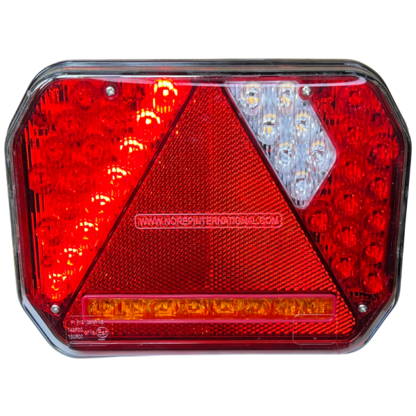 Feu LED arrière gauche 8 fonctions à clignotant défilant éclaireur de plaque longue avec SM latéral (Triangle) - connecteurs LI® 520284SM – Image 8