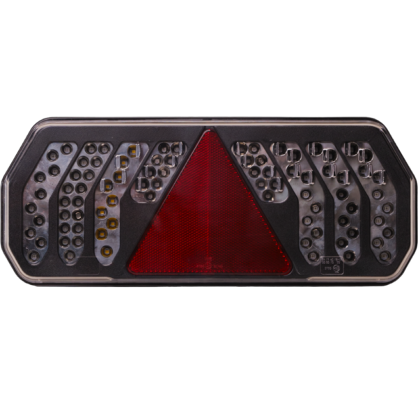 Feu LED arrière droit large 7 fonctions éclaireur de plaque latéral avec SM latéral (Triangle) - connecteurs LI® 530073