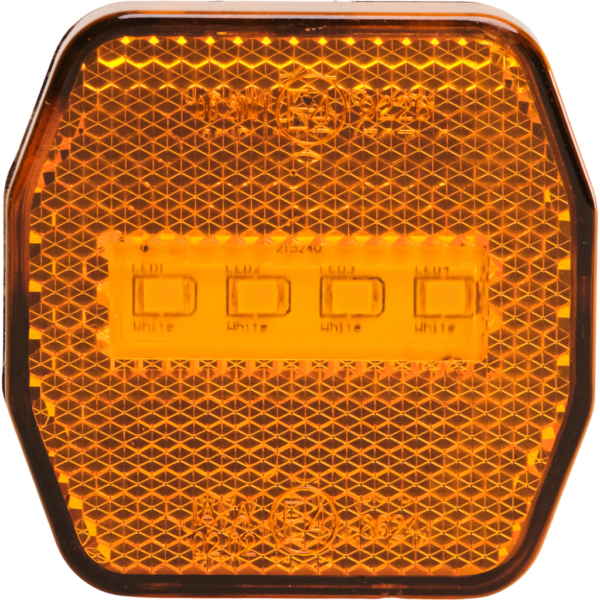 Feu de position latéral orange LED octogonal - connectique LI® 571124