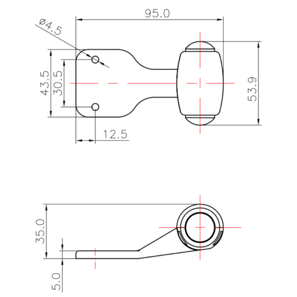 Feu de gabarit déporté compact LED bicolore droit câble et connectique LI® 573124R – Image 7