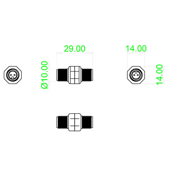 Jonction de raccordement pour câble 2C - connectique LI® femelle 2x2C (M10) 590022 – Image 6