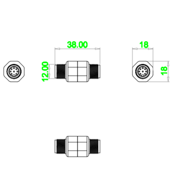 Jonction de raccordement - connectique LI® femelle 2x8C (M12) 590088 – Image 6