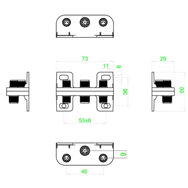 Platine de connexion LI® F 2x8C (M12) et 4x2C (M10) 592842 – Image 7