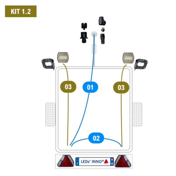 Kit 1.2 - Remorque volume utile 1,30m par 2m