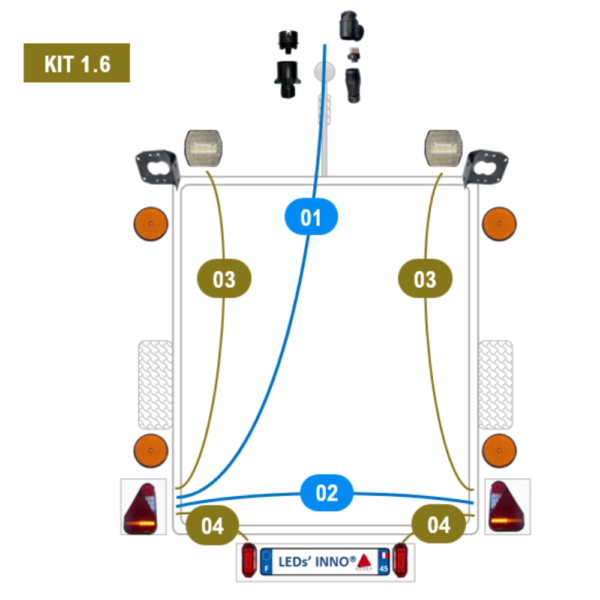 Kit 1.6 - Remorque volume utile 2,50m par 5m