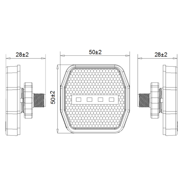 Feu de position avant blanc LED octogonal - connectique LI® 572124 – Image 4