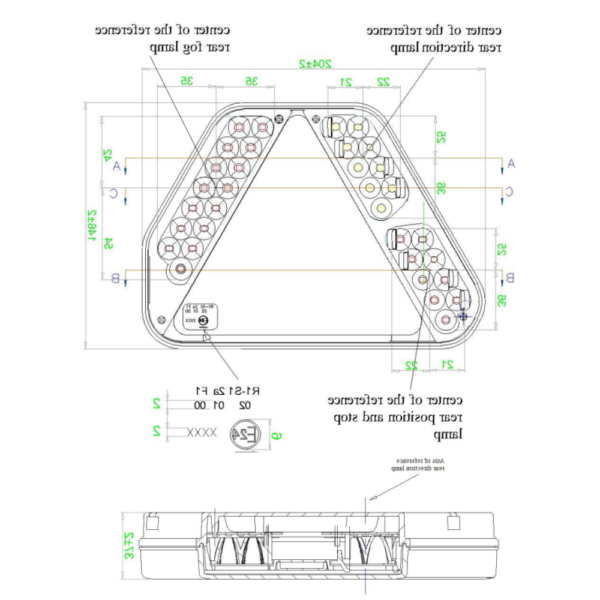 Feu LED arrière droit 6 fonctions (Triangle) - connecteurs LI® SP UK 510065 – Image 9