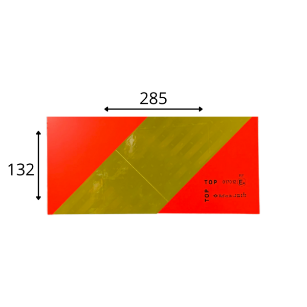 Plaques réfléchissantes rouge/orange aluminium simple face 285x132mm 011729RR – Image 4