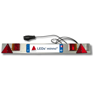 Rampe LED 1,2m C10.P13 feu de recul et brouillard câble alimentation 5m prise 13 broches ISO 11446